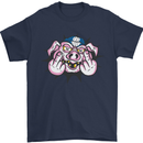 Offensive Pig Finger Flip Mens T-Shirt Cotton Gildan Navy Blue