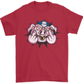 Offensive Pig Finger Flip Mens T-Shirt Cotton Gildan Red