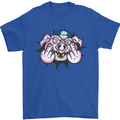 Offensive Pig Finger Flip Mens T-Shirt Cotton Gildan Royal Blue