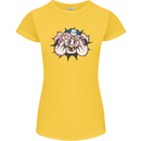 Offensive Pig Finger Flip Womens Petite Cut T-Shirt Yellow