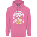 Offensive Pizza Eating Skull Chef Childrens Kids Hoodie Azalea