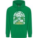 Offensive Pizza Eating Skull Chef Childrens Kids Hoodie Irish Green