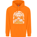 Offensive Pizza Eating Skull Chef Childrens Kids Hoodie Orange