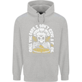 Offensive Pizza Eating Skull Chef Childrens Kids Hoodie Sports Grey