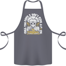Offensive Pizza Eating Skull Chef Cotton Apron 100% Organic Steel