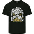 Offensive Pizza Eating Skull Chef Mens Cotton T-Shirt Tee Top Black