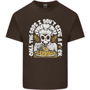 Offensive Pizza Eating Skull Chef Mens Cotton T-Shirt Tee Top Dark Chocolate