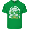 Offensive Pizza Eating Skull Chef Mens Cotton T-Shirt Tee Top Irish Green