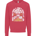Offensive Pizza Eating Skull Chef Mens Sweatshirt Jumper Heliconia