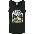 Offensive Pizza Eating Skull Chef Mens Vest Tank Top Black