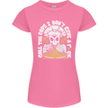Offensive Pizza Eating Skull Chef Womens Petite Cut T-Shirt Azalea