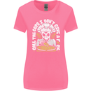 Offensive Pizza Eating Skull Chef Womens Wider Cut T-Shirt Azalea