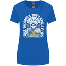 Offensive Pizza Eating Skull Chef Womens Wider Cut T-Shirt Royal Blue