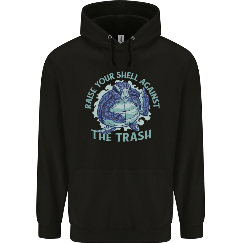 Offensive Turtle Environment Climate Change Childrens Kids Hoodie Black