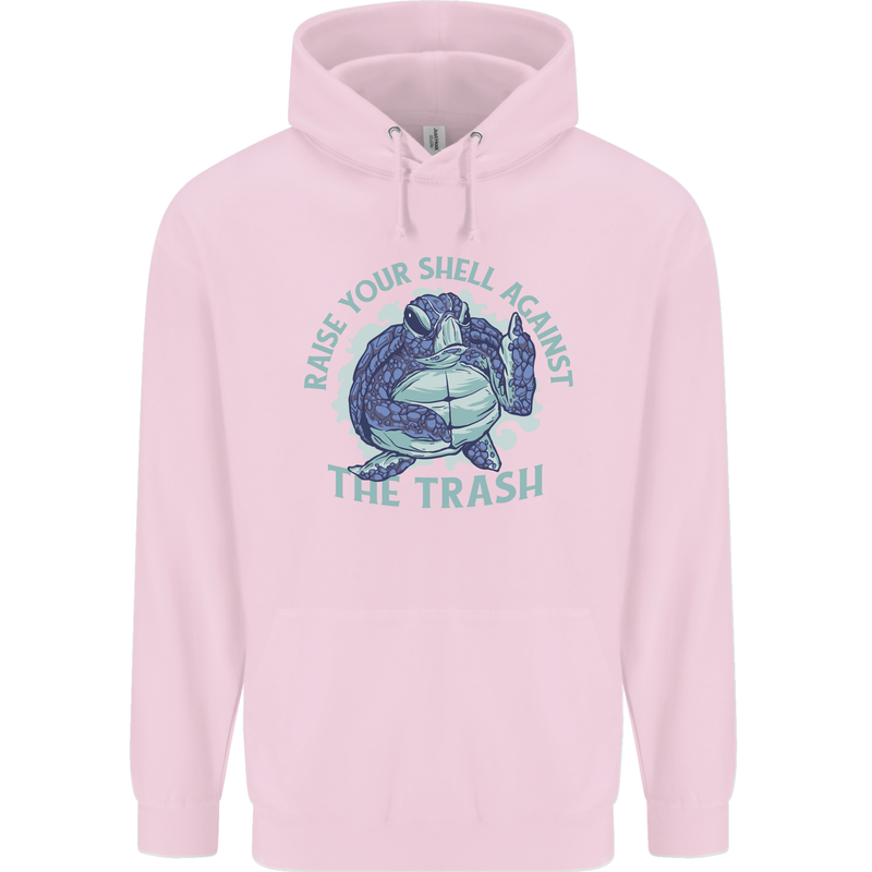 Offensive Turtle Environment Climate Change Childrens Kids Hoodie Light Pink