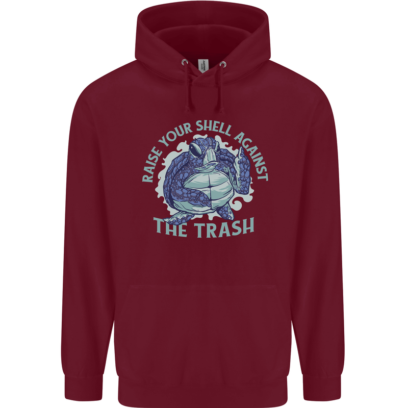 Offensive Turtle Environment Climate Change Childrens Kids Hoodie Maroon