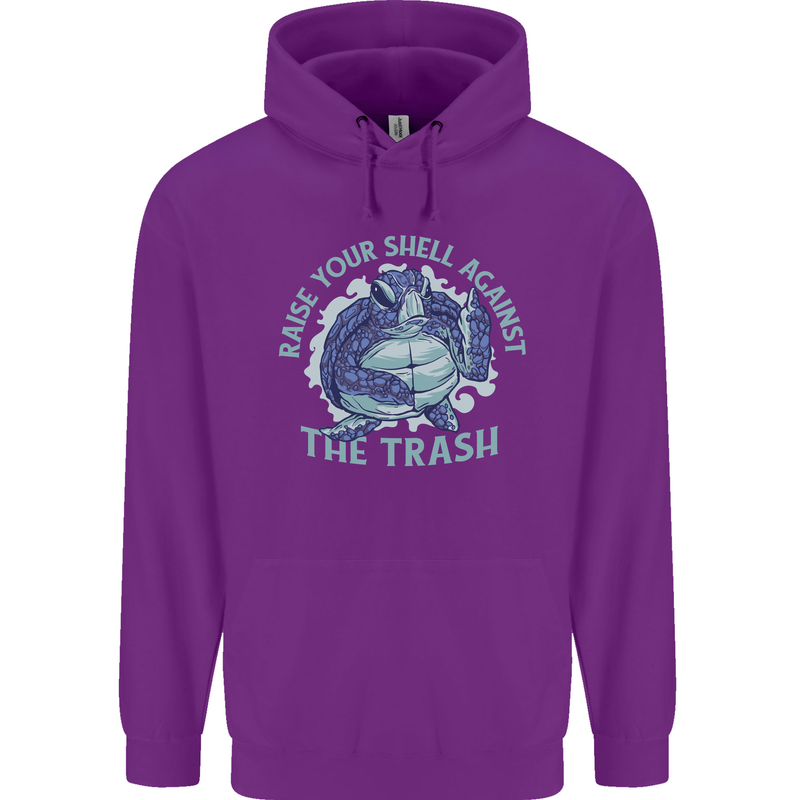 Offensive Turtle Environment Climate Change Childrens Kids Hoodie Purple