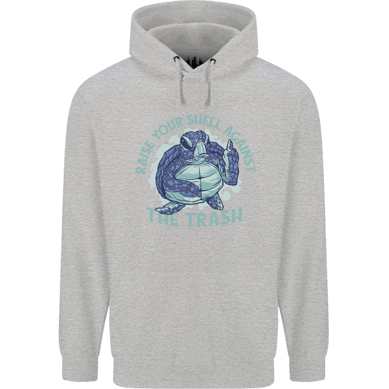 Offensive Turtle Environment Climate Change Childrens Kids Hoodie Sports Grey