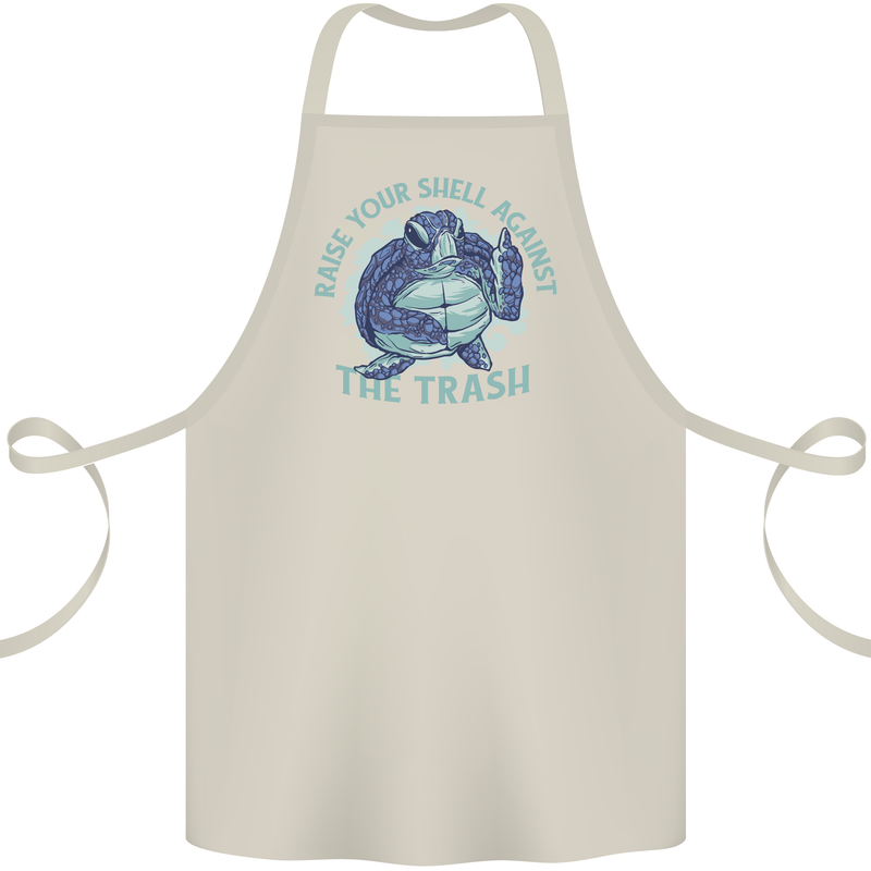 Offensive Turtle Environment Climate Change Cotton Apron 100% Organic Natural