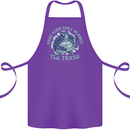 Offensive Turtle Environment Climate Change Cotton Apron 100% Organic Purple