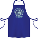 Offensive Turtle Environment Climate Change Cotton Apron 100% Organic Royal Blue
