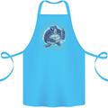 Offensive Turtle Environment Climate Change Cotton Apron 100% Organic Turquoise