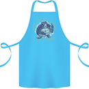 Offensive Turtle Environment Climate Change Cotton Apron 100% Organic Turquoise