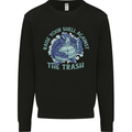 Offensive Turtle Environment Climate Change Kids Sweatshirt Jumper Black