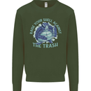 Offensive Turtle Environment Climate Change Kids Sweatshirt Jumper Forest Green