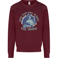 Offensive Turtle Environment Climate Change Kids Sweatshirt Jumper Maroon