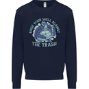 Offensive Turtle Environment Climate Change Kids Sweatshirt Jumper Navy Blue