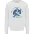 Offensive Turtle Environment Climate Change Kids Sweatshirt Jumper White