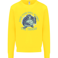 Offensive Turtle Environment Climate Change Kids Sweatshirt Jumper Yellow