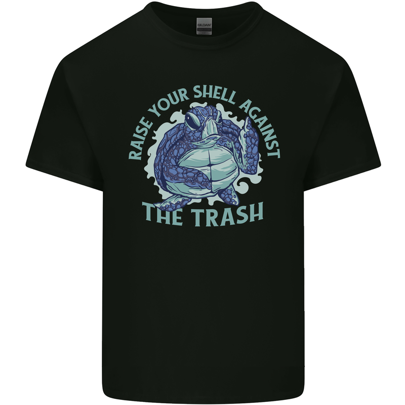 Offensive Turtle Environment Climate Change Kids T-Shirt Childrens Black