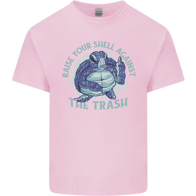 Offensive Turtle Environment Climate Change Kids T-Shirt Childrens Light Pink