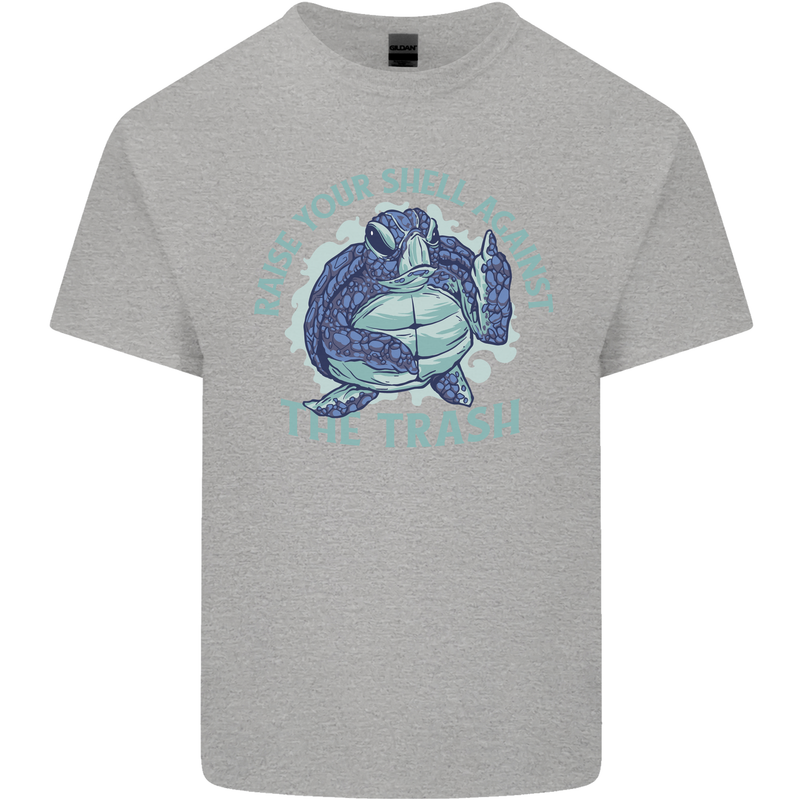 Offensive Turtle Environment Climate Change Kids T-Shirt Childrens Sports Grey