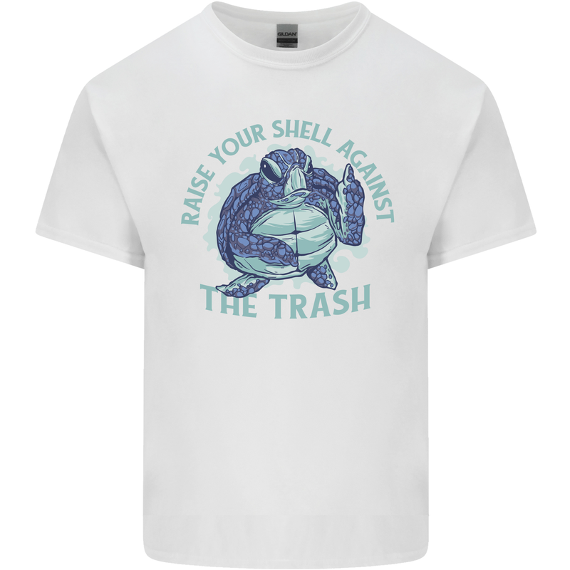 Offensive Turtle Environment Climate Change Kids T-Shirt Childrens White
