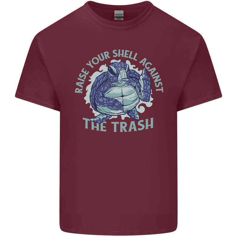 Offensive Turtle Environment Climate Change Mens Cotton T-Shirt Tee Top Maroon