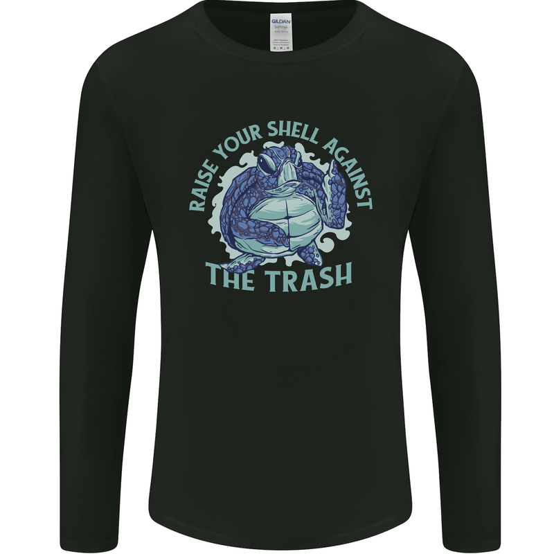 Offensive Turtle Environment Climate Change Mens Long Sleeve T-Shirt Black
