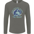 Offensive Turtle Environment Climate Change Mens Long Sleeve T-Shirt Charcoal