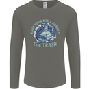 Offensive Turtle Environment Climate Change Mens Long Sleeve T-Shirt Charcoal