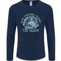 Offensive Turtle Environment Climate Change Mens Long Sleeve T-Shirt Navy Blue