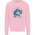 Offensive Turtle Environment Climate Change Mens Sweatshirt Jumper Light Pink