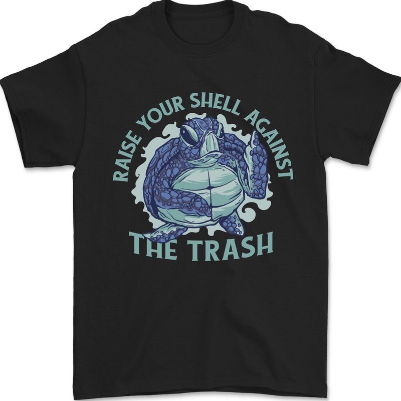 Offensive Turtle Environment Climate Change Mens T-Shirt 100% Cotton Black