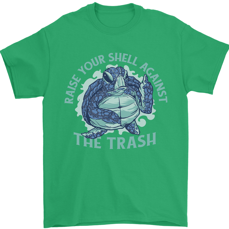 Offensive Turtle Environment Climate Change Mens T-Shirt 100% Cotton Irish Green