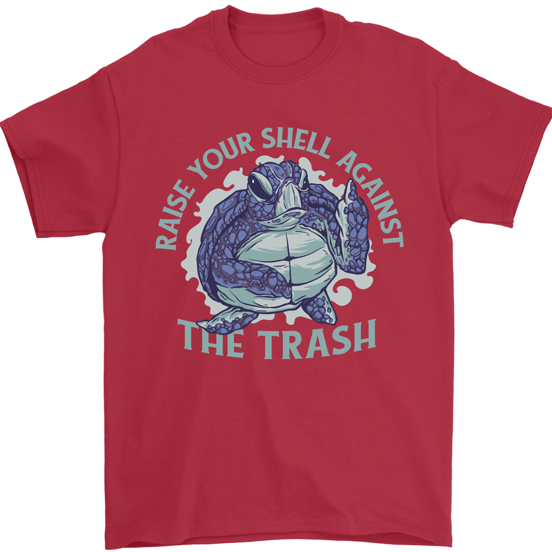 Offensive Turtle Environment Climate Change Mens T-Shirt 100% Cotton Red