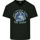 Offensive Turtle Environment Climate Change Mens V-Neck Cotton T-Shirt Black