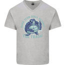 Offensive Turtle Environment Climate Change Mens V-Neck Cotton T-Shirt Sports Grey