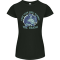Offensive Turtle Environment Climate Change Womens Petite Cut T-Shirt Black