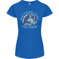 Offensive Turtle Environment Climate Change Womens Petite Cut T-Shirt Royal Blue